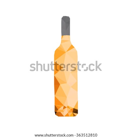 wine bottle polygon design easy all editable