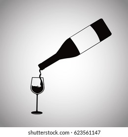 wine bottle pouring glass cup image