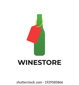 inspiración para el diseño del logotipo de la tienda de vinos y etiqueta de precio