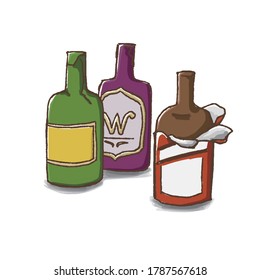 Wine bottle shaped liquor chocolate