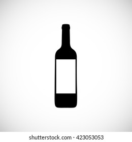 Wine Bottle Sign Stock Vector (royalty Free) 423053053 