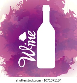 Wine bottle silhouette