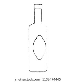 wine bottle silhouette icon