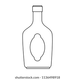wine bottle silhouette icon