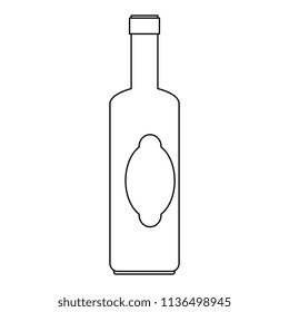 wine bottle silhouette icon