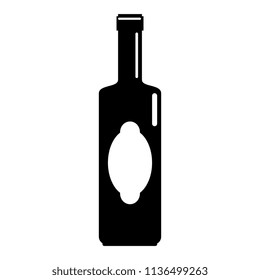 wine bottle silhouette icon