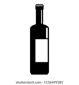wine bottle silhouette icon