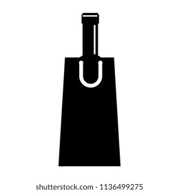 wine bottle silhouette in shopping bag