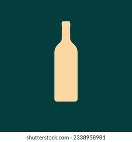 wine bottle silhouette vector image