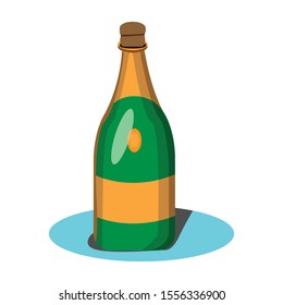 wine bottle simple illustration clip art vector