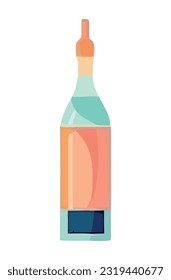 wine bottle symbolizes refreshment icon isolated