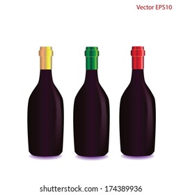 wine bottle vector