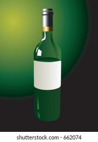 A wine bottle in vector format