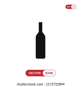 Wine bottle vector icon