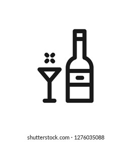 Wine bottle vector icon