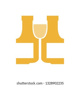 Wine bottle vector icon