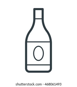 Wine Bottle Vector Icon