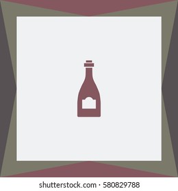 Wine bottle Vector Icon.