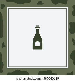 Wine bottle Vector Icon.