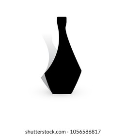 Wine Bottle Vector Icon. Alcohol Container Symbol Isolated on White Background