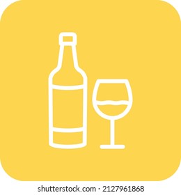 Ilustración del diseño del icono del vector del frasco de vino
