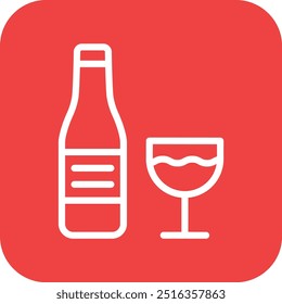 Wine Bottle Vector Icon Design Illustration