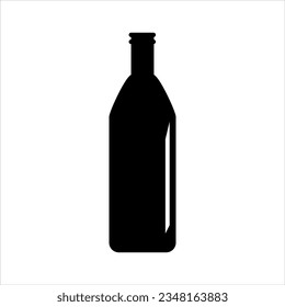 Wine bottle vector icon flat illustration on white background..eps