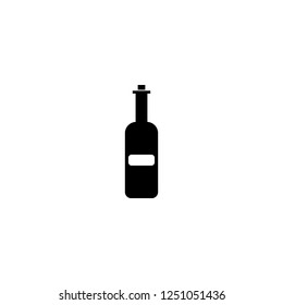 wine bottle vector icon. wine bottle sign on white background. wine bottle icon for web and app