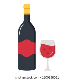 
Wine Bottle Vector icon which can be easily modified or edit
