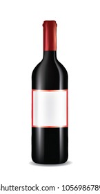 Wine bottle. vector illustration