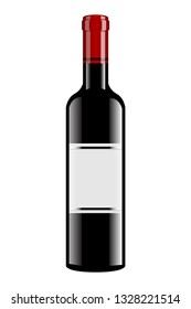 Wine bottle vector illustration