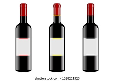 Ilustração vetorial de garrafa de vinho
