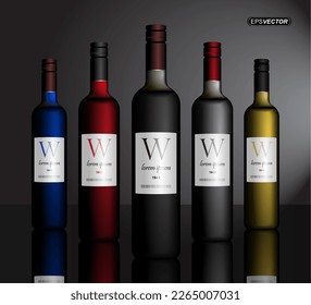 "Wine Bottle"

Vector illustration of bottles of wine with various flavors.