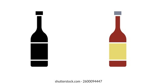 Wine bottle web vector icons