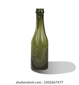 Wine Bottle Without Labels vector illustration.