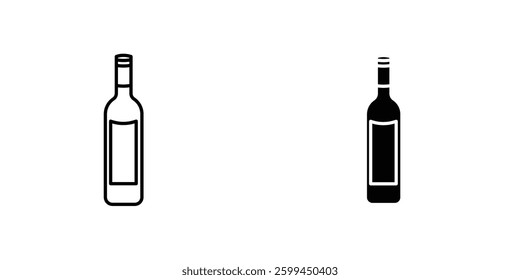 Wine bottleicons for ui. vector illustration
