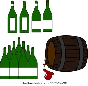 wine bottles