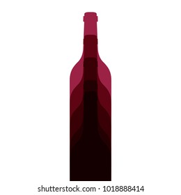 Wine bottles abstract layered