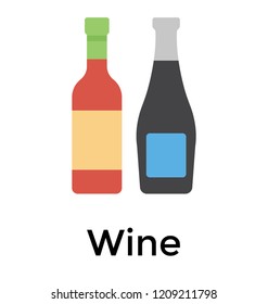 Wine bottles for alcoholic beverage