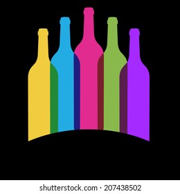 wine bottles colors