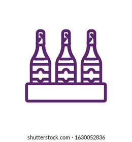 Wine bottles design of Winery alcohol drink beverage restaurant celebration and party theme Vector illustration