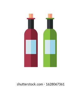 wine bottles drink isolated icon vector illustration design