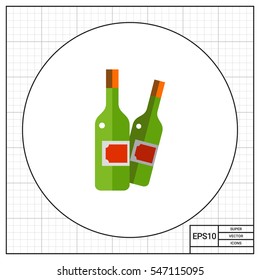 Wine bottles icon