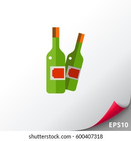 Wine bottles icon