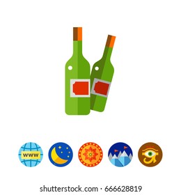Wine bottles icon