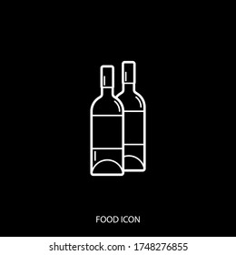 Wine bottles icon isolated on background. Symbol, logo. Vector illustration