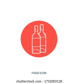Wine bottles icon isolated on background. Symbol, logo. Vector illustration