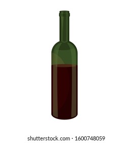 Wine bottles on a white background.