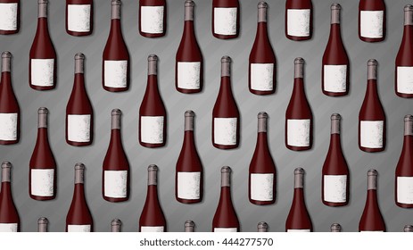 Wine bottles pattern