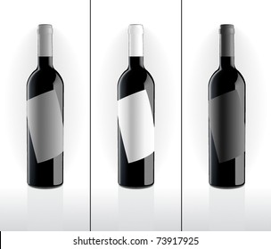 Wine bottles set